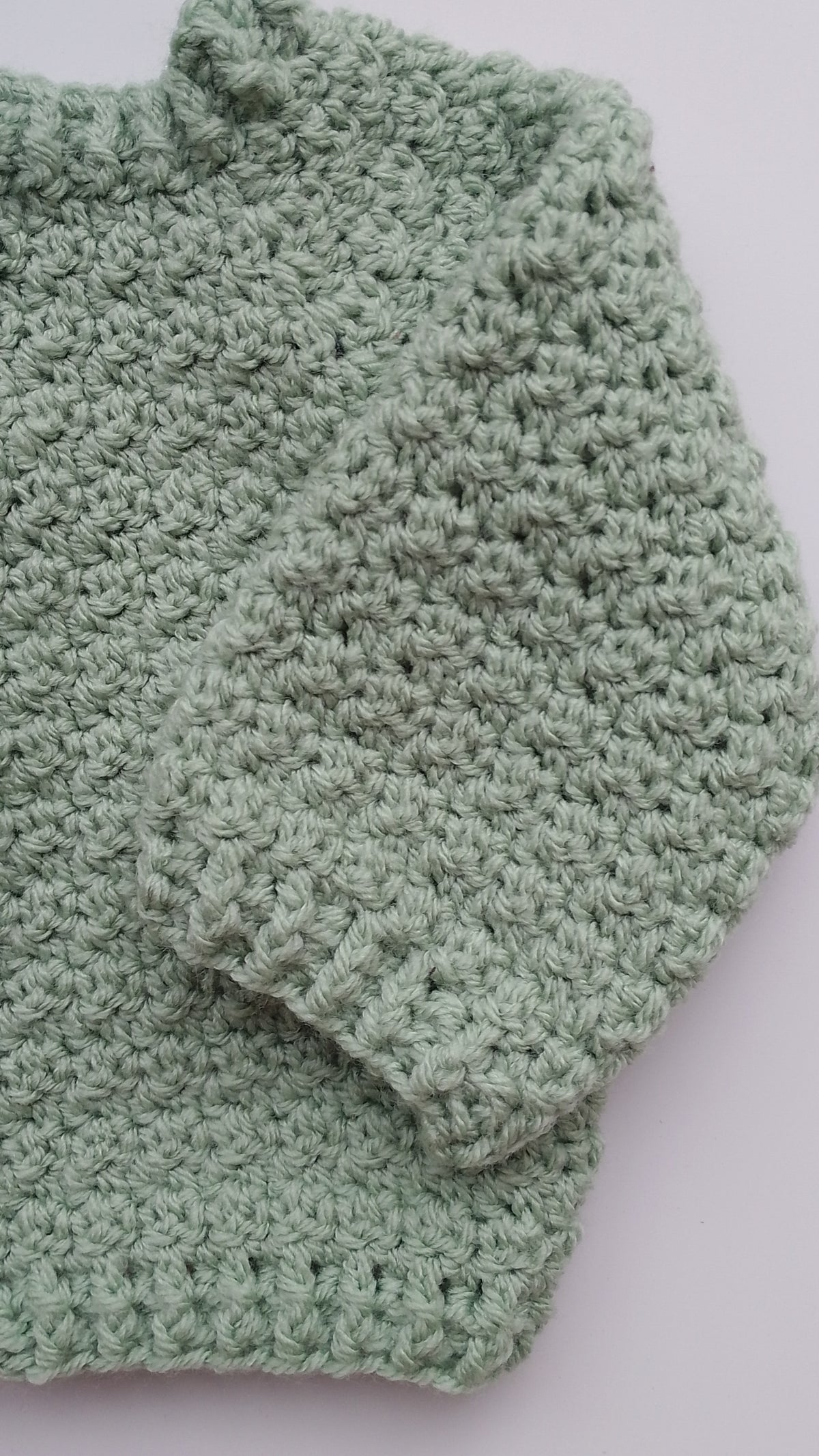 Soft Green Crochet Cardigan - Babies and Toddlers - Made to Order